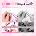 thumbnail image 4 of Kit de taladro de uñas SAVILAND Professional 50000 RPM recargable, 4 of 7