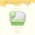 thumbnail image 2 of Uxcell Pet Bath Brush, Round Dog Shampoo Brush New 2 in 1 Grooming Massage Scrubber Bubble Maker Built-in Shampoo Dispenser(Fine Bristled,Green), for Long Short Hair Cats Shower, 2 of 7