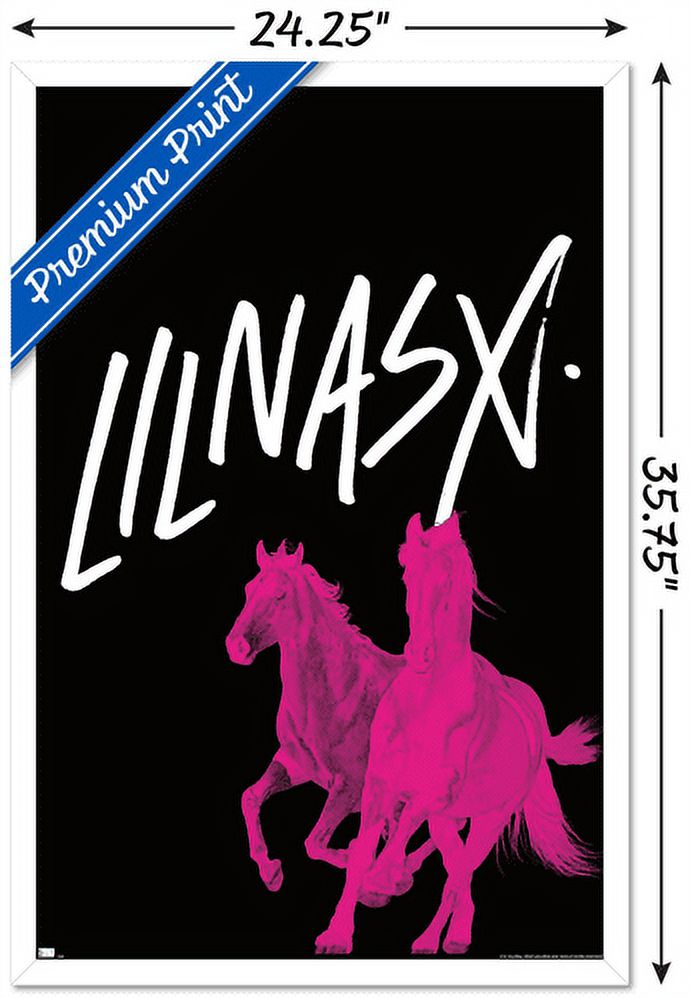 Lil Nas - Horses Wall Poster, 22.375" x 34", Framed