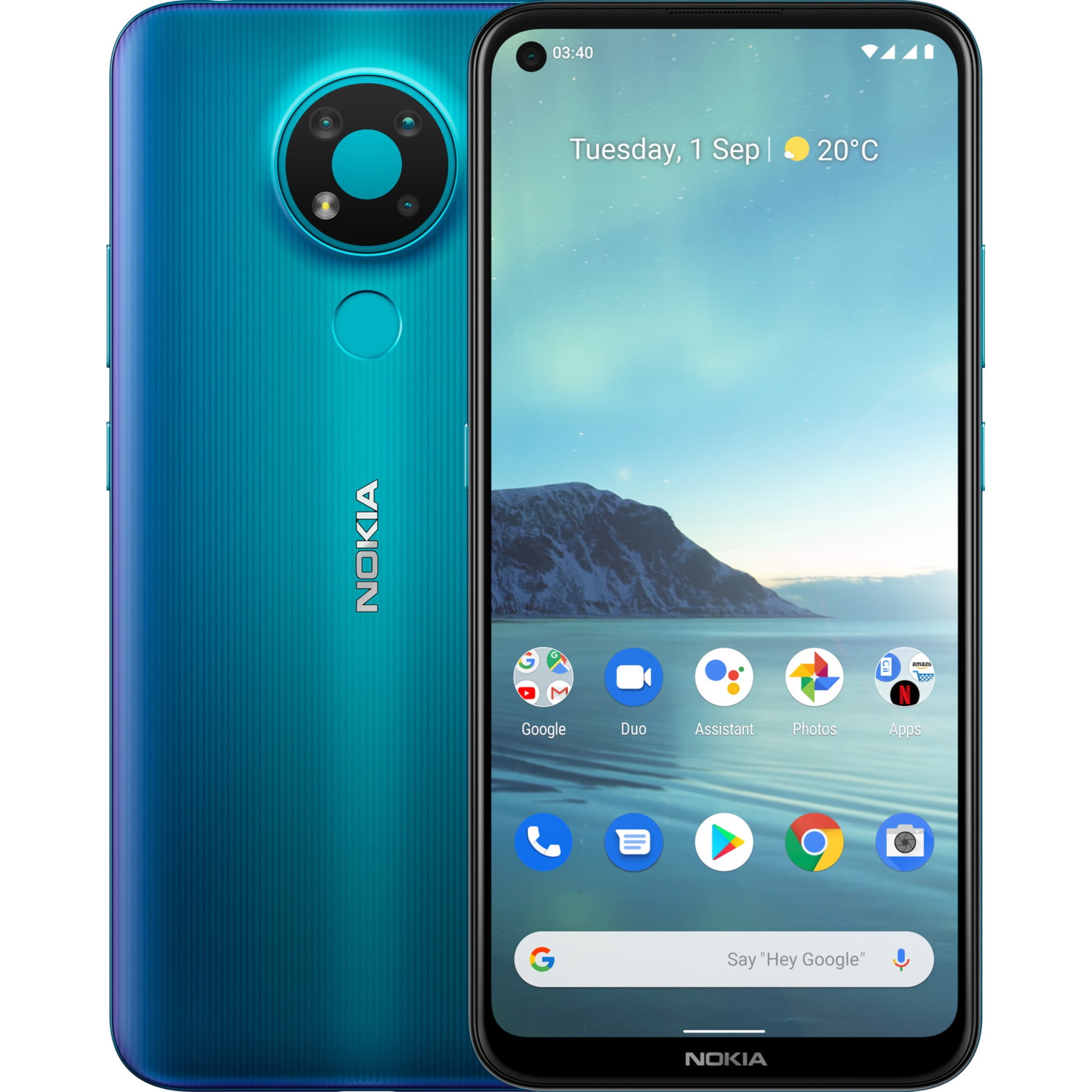 Nokia 3.4 TA-1285 64GB GSM Unlocked Android Smart Phone - Blue