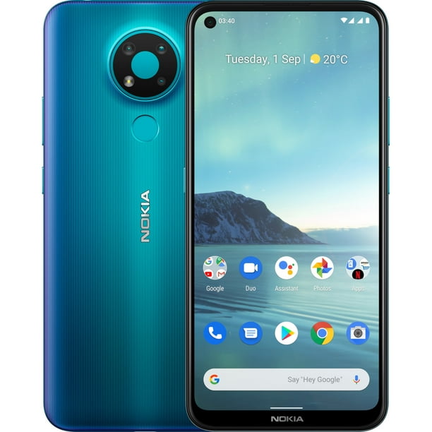 Nokia 3.4 TA1285 64GB GSM Unlocked Android Smart Phone Blue