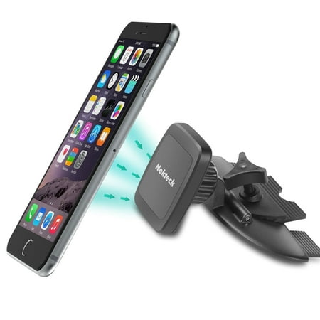 Car Mount, Nekteck CD Slot Magnetic Cradle-less Car Phone Mount Holder with Swivel for iPhone 7 6 6S Plus 5S 5C 5 SE, Samsung Galaxy S6/S7 Edge Plus S5 Note 5 4 3, LG G5, Nexus 6P 5X More, (Best Car Mount For Nexus 6p)