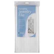 Whitmor Hanging Jewelry File - White with Clear Pockets
