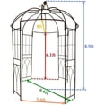 thumbnail image 5 of OUTOUR French Style Birdcage Shape Heavy Duty Gazebo,9'Highx 6‘6"Wide,Pergola Pavilion Arch Arbor Arbour Plants Stand Rack for Wedding Outdoor Garden Lawn Backyard Patio,Climbing Vines,Roses,Dark Rust, 5 of 5