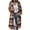 Orange, variant on UAMVSH Womens Long Jacket Long Sleeve Plaid Hooded Coats Fashion Casual Button Down Warm Winter Outwear with Pockets