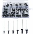 thumbnail image 1 of nipocaio Rivets Noirs 120 Pcs Rivets Aveugles avec Boîte Rivets en Aluminium Rivets Pop Rivets Assortiment Rivets Ronds Ouverts Rivets Aveugles en Aluminium Tête en Dôme Rivets pour Métal, 1 of 5