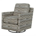 thumbnail image 3 of Fusion Furniture Mare Ivory Fabric Swivel Glider Chair in Multi-Color, 3 of 5