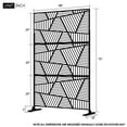thumbnail image 4 of Neutypechic Privacy Screen Freestanding Room Divider Outdoor Privacy Metal Fence Panel Series Black 6.3 ft. H X 4 ft. W, 4 of 6