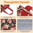 thumbnail image 4 of Pioneer Flower Floral Print Pattern Insulated Lunch Bag for Women & Adults,Large Portable Soft Cooler Lunch Bag,Thermal Food Storage Tote with Pearl Cotton,8.66L,8.75x5.75x9.5 Inch, 4 of 6
