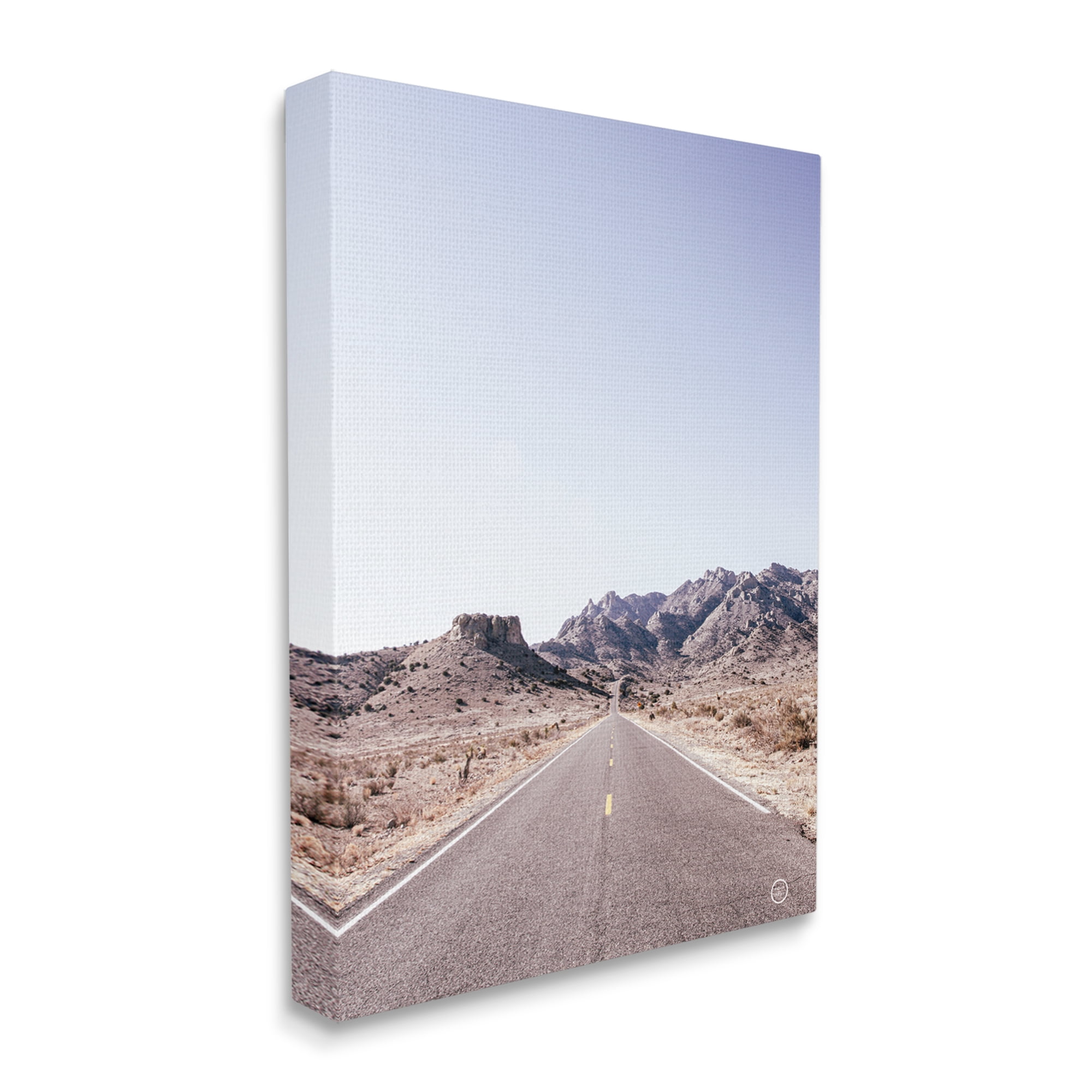 Stupell Industries Empty Desert Road Sun Bleached Asphalt Photography, 36 x 48, Design by Nathan Larson