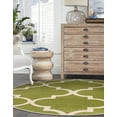 thumbnail image 5 of Unique Loom Trellis Collection Area Rug - Austin (6' 1" Round Green/Beige), 5 of 10