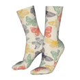 thumbnail image 5 of Xecao Butterfly Print Fashion No Heel Casual Crew Socks Cushioned Breathable for Men Women - Moisture wicking,Not easy to fade Suitable for daily, 5 of 7