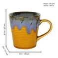 thumbnail image 4 of Studio Pottery Flow Design Ceramic Coffee Mugs Set Of 2 - 300ml Each, Golden | Milk Mugs | Chai Cups | Tea Cups & Mugs, 4 of 5