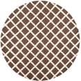 thumbnail image 2 of SAFAVIEH Cambridge Kenneth Geometric Diamonds Wool Area Rug, Dark Brown/Ivory, 6' x 6' Round, 2 of 7