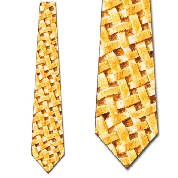 Apple Pie Ties Mens Food Necktie Dessert Tie by Three Rooker