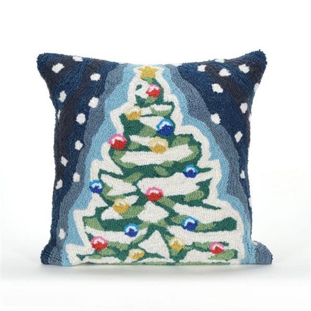 Trans Ocean 7FP8S184447 Frontporch Xmas Tree Midnight Pillows, 18 in.