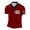 Wine, variant on Men's Shirt Short Sleeve Embroidered Maple Logo for Canada Day Celebration Comfortable Casual Knit Top Tee