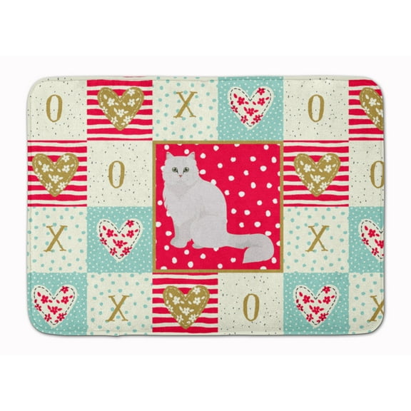 Chinchilla Persian Longhair Cat Love Machine Washable Memory Foam Mat