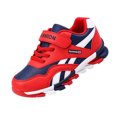 thumbnail image 3 of YOUYEDIAN Toddler Shoes Leather Upper Thick Sole Comfortable Tennis Sneakers Outdoor Non-Slip School Sports Shoes(Red,13 Little Kid), 3 of 5