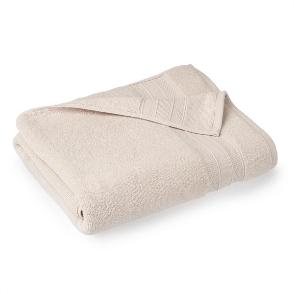 hometrends Solid 100% Cotton Bath Towel, 1 Piece, 550 GSM, Highly Absorbent & Soft Bathroom Towel, Cream