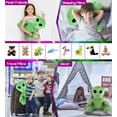 thumbnail image 4 of DolliBu Plush Alien Stuffed Toy – Soft Huggable Green Alien, Adorable Space Creature Plushie Toy, Cute Weird Cuddle Gifts, Super Soft Plush Doll Galaxy Toy for Kids and Adults - 18 Inches, 4 of 7