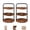 Double-tube cake stand, variant on 2 Pack Wooden Cupcake Stands, 3 Tier Large Dessert Display Towers for Up to 50 Cupcakes, Rustic Farmhouse Serving Trays for Weddings, Birthdays and Parties