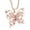 Gold, variant on Opal Rose Gold Necklace for Women Fashion Long Chain Pendant Jewelry Elegant Charm Necklaces Pendants