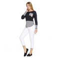 thumbnail image 2 of Blusa Para Mujer Con Manga Larga Rayas Blanco Negro y Bolsa Con Lentejuelas Casual 330708 negro M INCÃGNITA 330708, 2 of 5