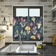 thumbnail image 7 of Mushroom Kitchen Curtains 2 Panels UV Protected Tier Curtains, Half Window Curtains Kitchen Tiers for Guest Room Bathroom Sink Laundry Room Basement,24 x 27 Inch, 7 of 7