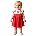 thumbnail image 3 of Staki Toddler Baby Girl 4th of July Outfit American Flag Bowknot 4th of July Dress Kids Girls Fourth of July Clothes,2-3 Years, 3 of 8