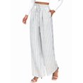 thumbnail image 3 of Women'S Pants Elastic Waist Light Weight Palazzo Pants for Women Casual Lounge Wide Leg Pants Woman, 3 of 9