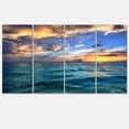 thumbnail image 1 of Designart 'Exotic Tropical Beach at Sunset ' Modern Seashore Canvas Art, 1 of 3