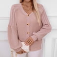thumbnail image 4 of Women's Fall Winter Solid Color Cardigan Sweater Button Front Casual Loose Fit Sleeve Knit Outerwear plus Size Winter Coats for Women plus Size Maternity Clothes Girls plus Size Winter Coats Long, 4 of 8
