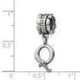 thumbnail image 3 of 925 Sterling Silver Charm For Bracelet Letter Q Dangle Bead Alphabet, 3 of 7