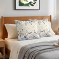thumbnail image 6 of Blue Pumpkins Fall Pillow Covers 18x18 Set of 2, Thanksgiving Eucalyptus Leaves Weeping Autumn Throw Pillow Covers Decorative Couch Cushion Cover, Microfiber Soft Pillowcases for Bedroom Living Room, 6 of 9