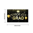 thumbnail image 2 of Banner de graduación, póster, poliéster, festival, telón de fondo, felicitaciones escolares, suministro de decoración de suspiros, tipo 3 Eigraketly HA7653-03B, 2 of 6
