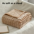 thumbnail image 6 of Btomtd 30"x40" Soft Flock Bed Blanket Plush Surface Thick Throw Blanket for Sofa and Bed Scenarios Nap Blanket Machine Washable, Coffee, 6 of 7