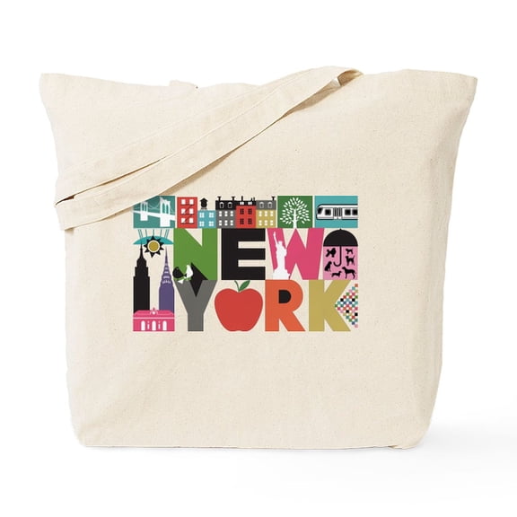 CafePress - Unique New York Block By Block Tote Bag - Unisex Canvas Tote Bag, Beige, 1-Piece