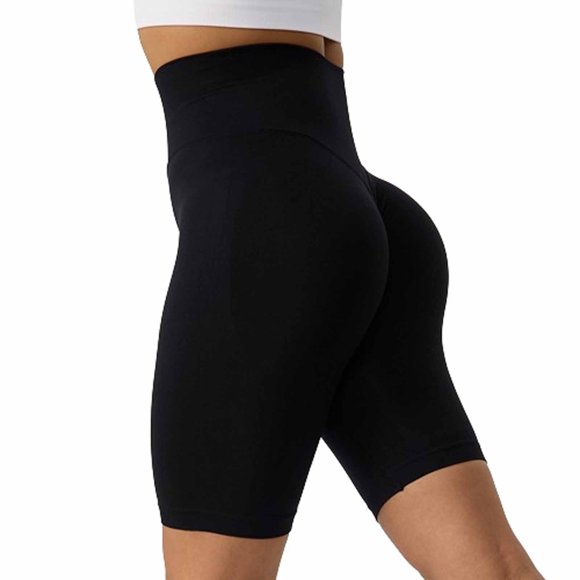 Hot6sl Summer Savings Clearance Yoga Shorts,Fashion Women's High Waisted Solid Hip Yoga Shorts Sports Yoga Pants,Women Pants|Black,M