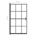 thumbnail image 3 of vidaXL Shower Enclosure ESG 80x140 cm Black, 3 of 4