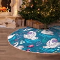 thumbnail image 6 of Daiia Swan On The Pond Drawing Merry Christmas Tree Skirt , Xmas Large Lace-up Tree Skirt, Santa Snowflakes Rustic Home Decorations New Year Party Farmhouse Decor-30", 6 of 7