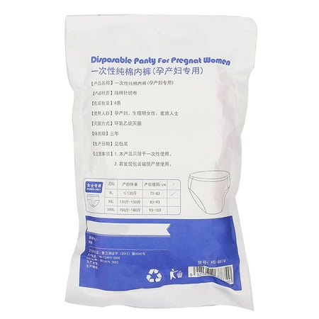 

4 Pcs Disposable Breathable Cotton Maternity Underwear Adjustable Elastic Pregnancy Panties