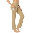 thumbnail image 4 of HDE Yoga Dress Pants for Women Straight Leg Pull On Pants with 8 Pockets Khaki - M Short, 4 of 6