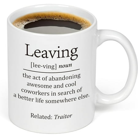 

Maustic Going Away Gift for Coworker Coworker Leaving Gifts Farewell Gifts for Coworkers Leaving Definition Funny Coffee Mug New Job Goodbye Parting Retirement Gifts for Coworker Women Men