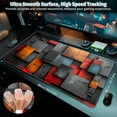 thumbnail image 2 of Gaming Mouse Pad, Keyboard Mouse Pad 31.5x15.7 inch XXL Large Computer Laptop Cool Desk Mat with Non-Slip Rubber Base and Stitched Edge for Home Office Work, Geometric Black Orange, 2 of 6