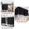 thumbnail image 2 of SUTENGDA 2 Pieces Upper/Bottom Bunk Bed Curtains Dorm Home Blackout Privacy Bed Cloth Curtain Shading Breathable Dustproof Bed Canopy with Rope and Buckles for Kids Teen Loft Bed Single S, 2 of 7