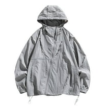 AnuYalue Lightweight Rain Jacket Men and Women Waterproof Windbreaker Raincoat Drawstring Pocket Long Sleeve Hooded Casual Jackets Fall Travel Hiking Windbreaker Outerwear