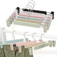 thumbnail image 2 of Boc 5Pcs/Set Strong Bearing Clothes Hanger with Spring Clamp No Odor Plastic Coat Rack Home Supplies, 2 of 10