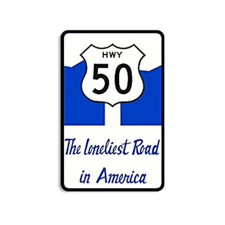HIGHWAY 50 The Loneliest Road in America Sticker Decal (vintage decal travel rv) Size: 3 x 5