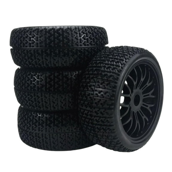 4 Pieces RC Wheel Rims 1:8 1/8 Upgrade Strong -Typed Toys Tire Tyre Model Set for HSP ing RC Car Crawlers